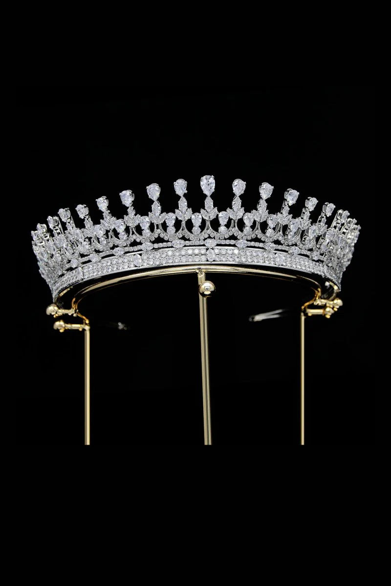 Silver Zirconia Wedding Tiara