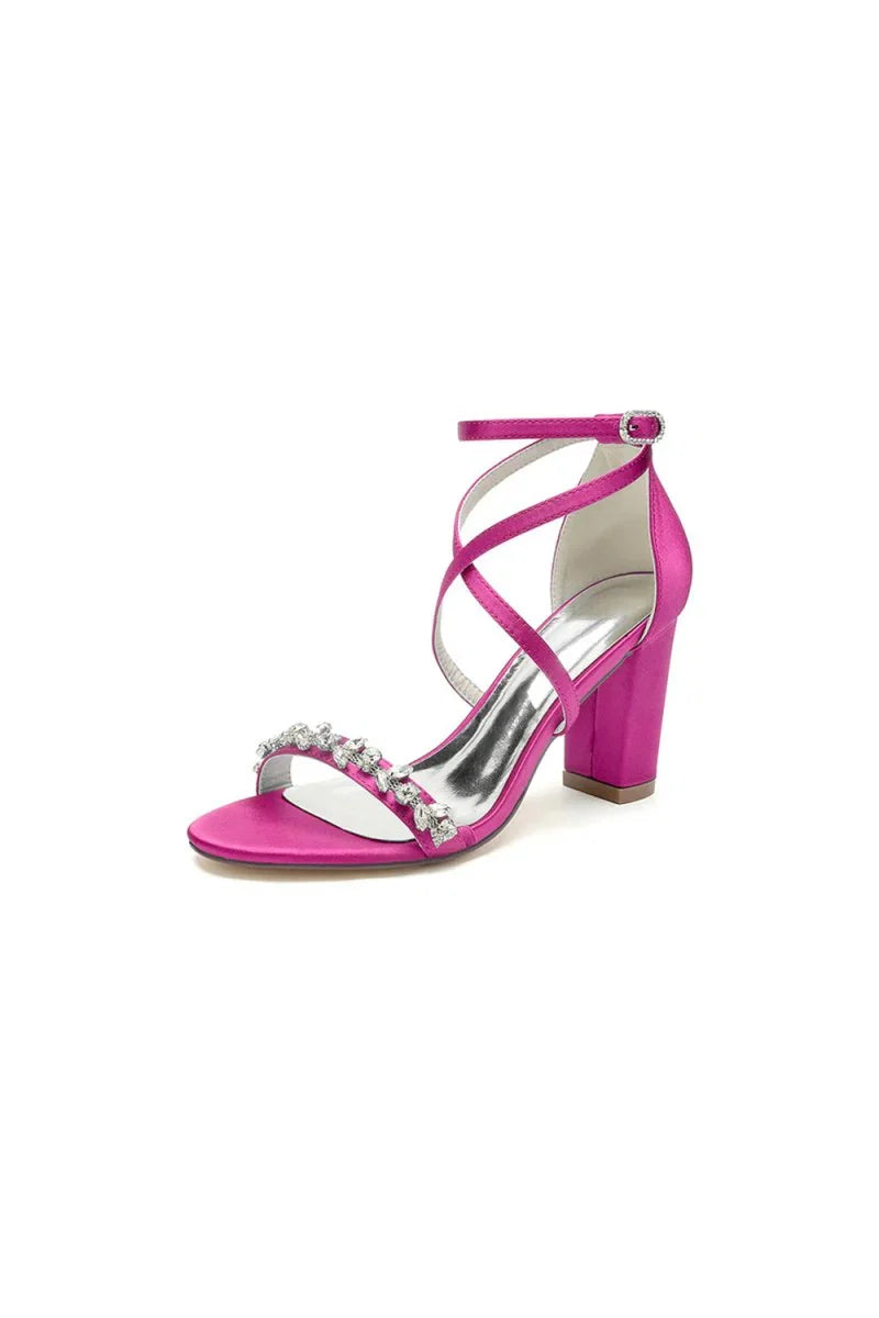 Open Toe Cross Strap High Heels Party