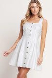 SUMMER PROMISE WHITE DENIM MINI DRESS